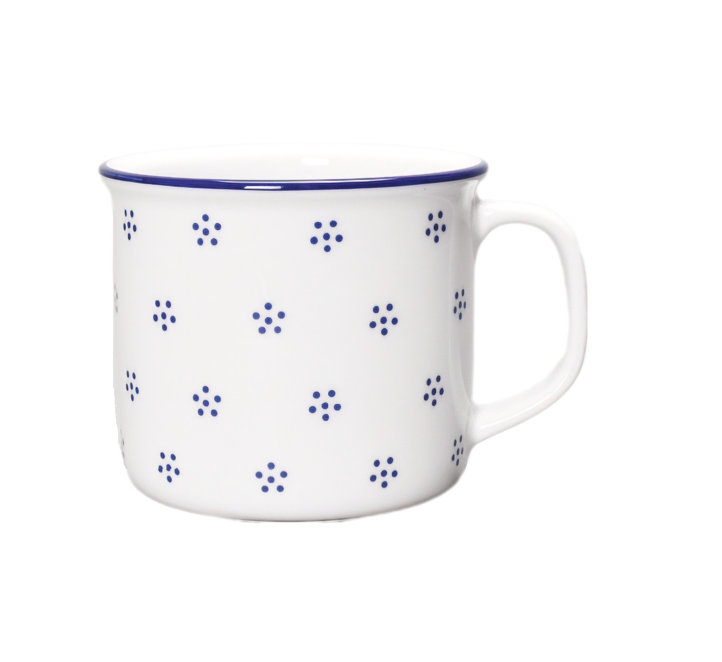 Porcelánový hrnek 350ml modrý dekor i linka