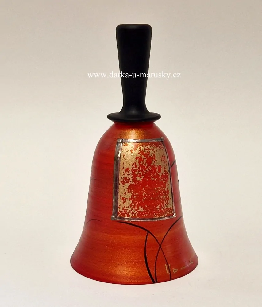 Zvoneček S - ORANGEVELVET - Ručně malované sklo