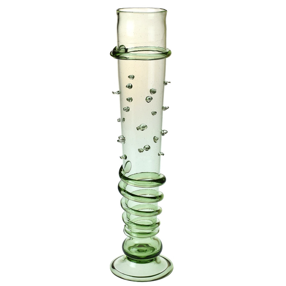 Gotická flétna 0,40l s perličkami (Replika historického skla)
