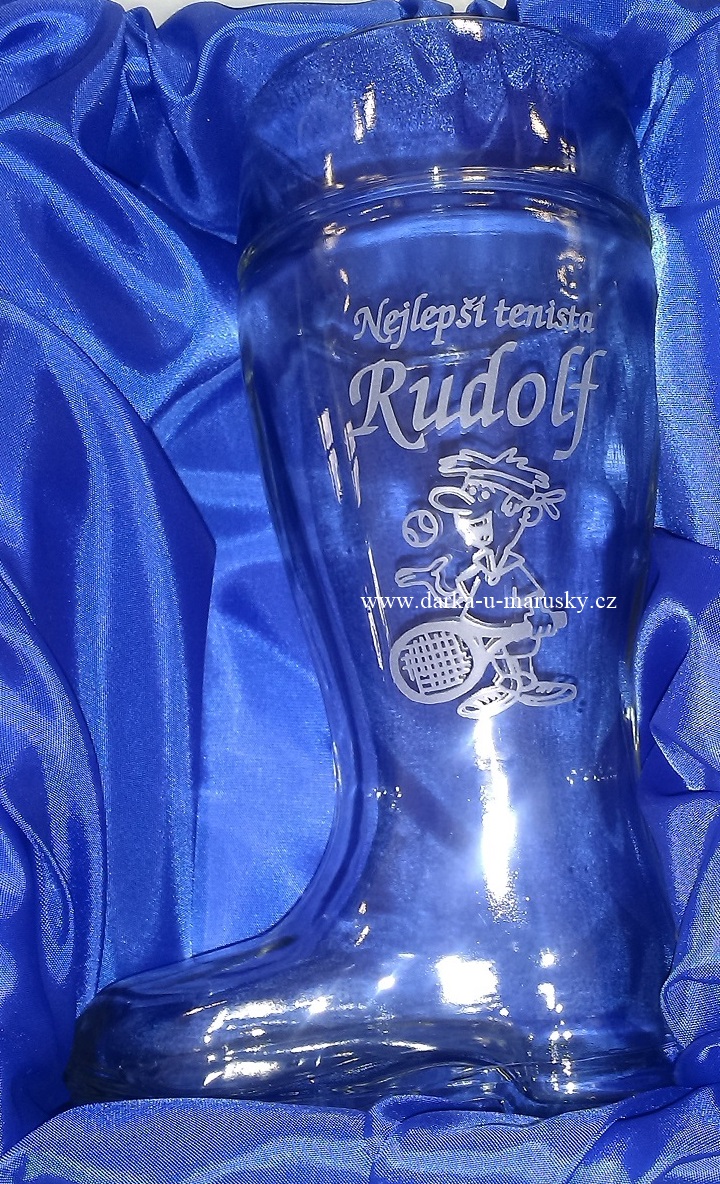 Pískovaný korbel bota - Tenista č.4