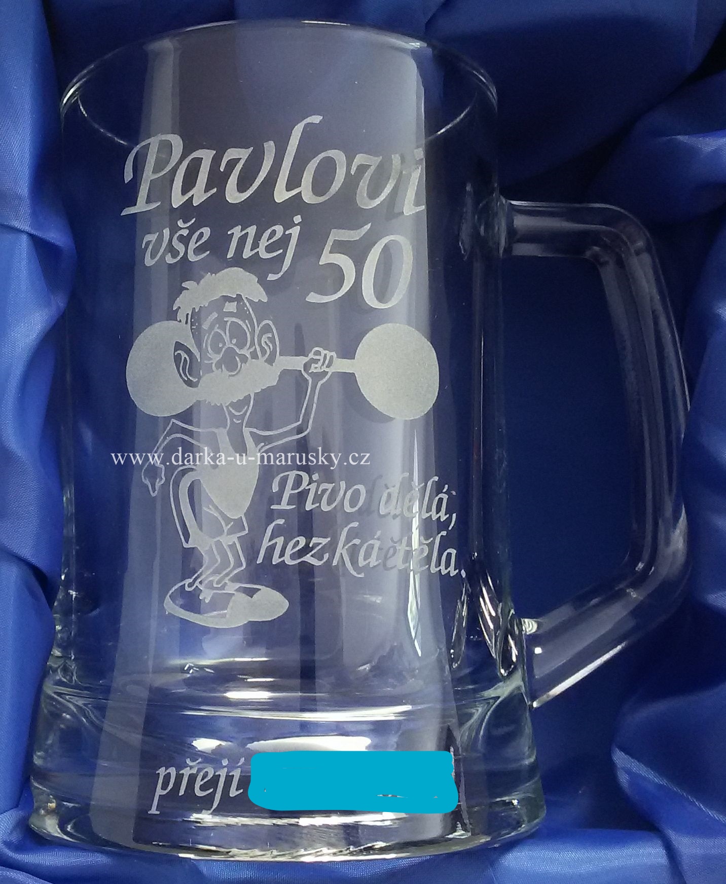 Pískovaný pivní korbel - Pivaři č.5
