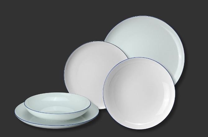 Porcelánová 18-ti dílná jídelní souprava - TH Mordá linka