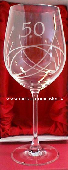 Pískovaná číše - Sprála s kamínky ,,50" 