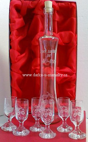 Pískovaná velká sada 6 + 1 / Život začíná po 40-ce (červená)