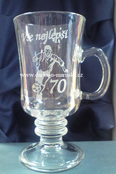 Pískovaná Venézie dekor- Fotbalista