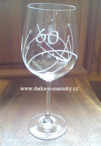 Pískovaná číše - Sprála s kamínky ,,60" 