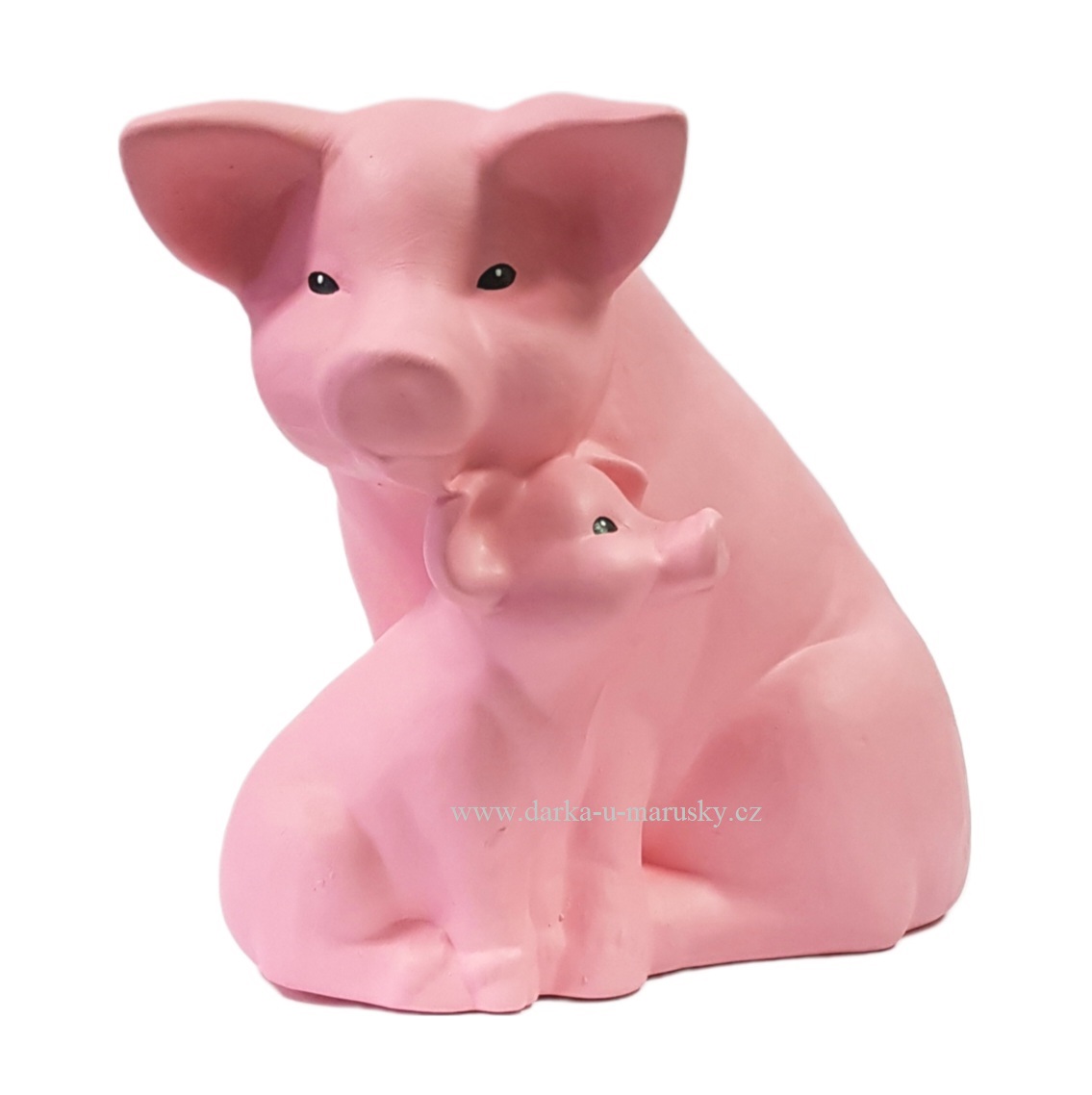 Pokladnička prasátko se selátkem - růžová (velká)