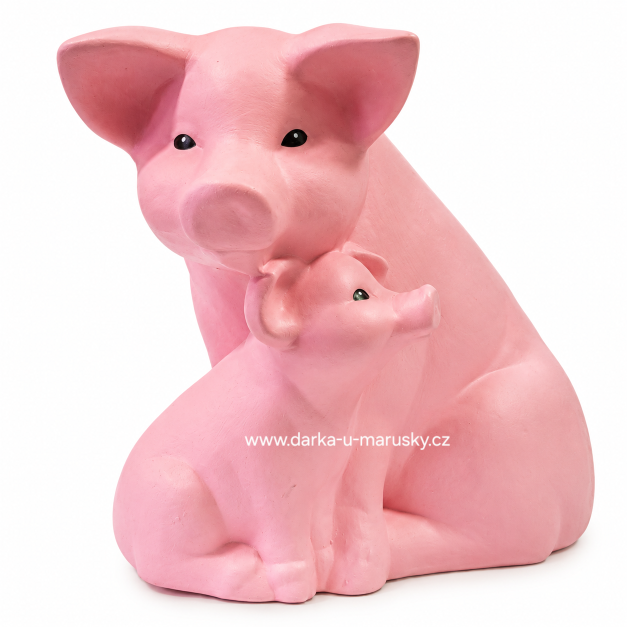 Pokladnička prasátko se selátkem - růžová (velká) 