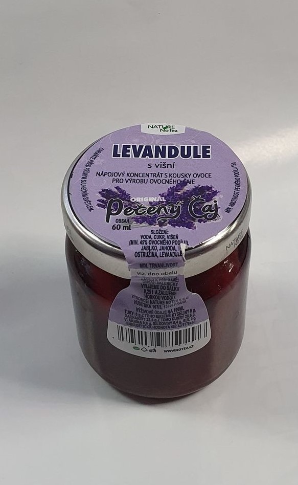 Pečený ovocný čaj jednoporcový 60ml - Levandule s višní