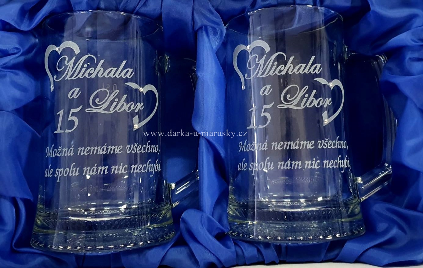 Svatební korbely - Půlená srdíčka