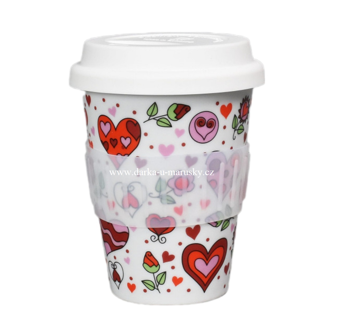 Pohárek na kávu sebou Coffee to Go Z lásky srdíčka