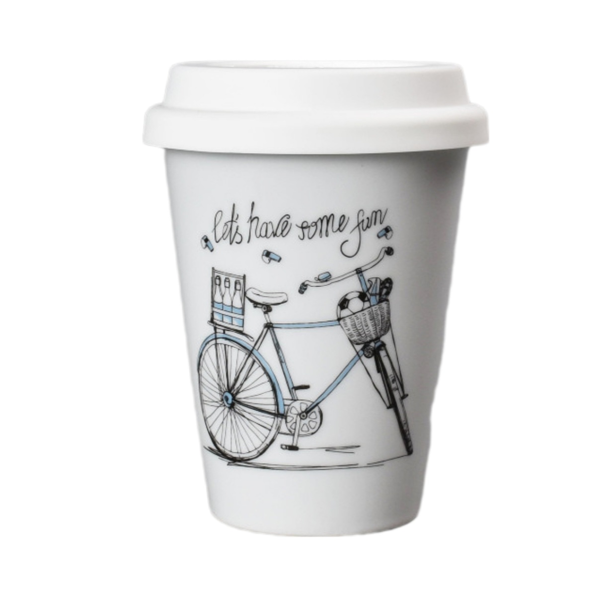 Pohárek na kávu sebou Coffee to Go - Pánské modré kolo
