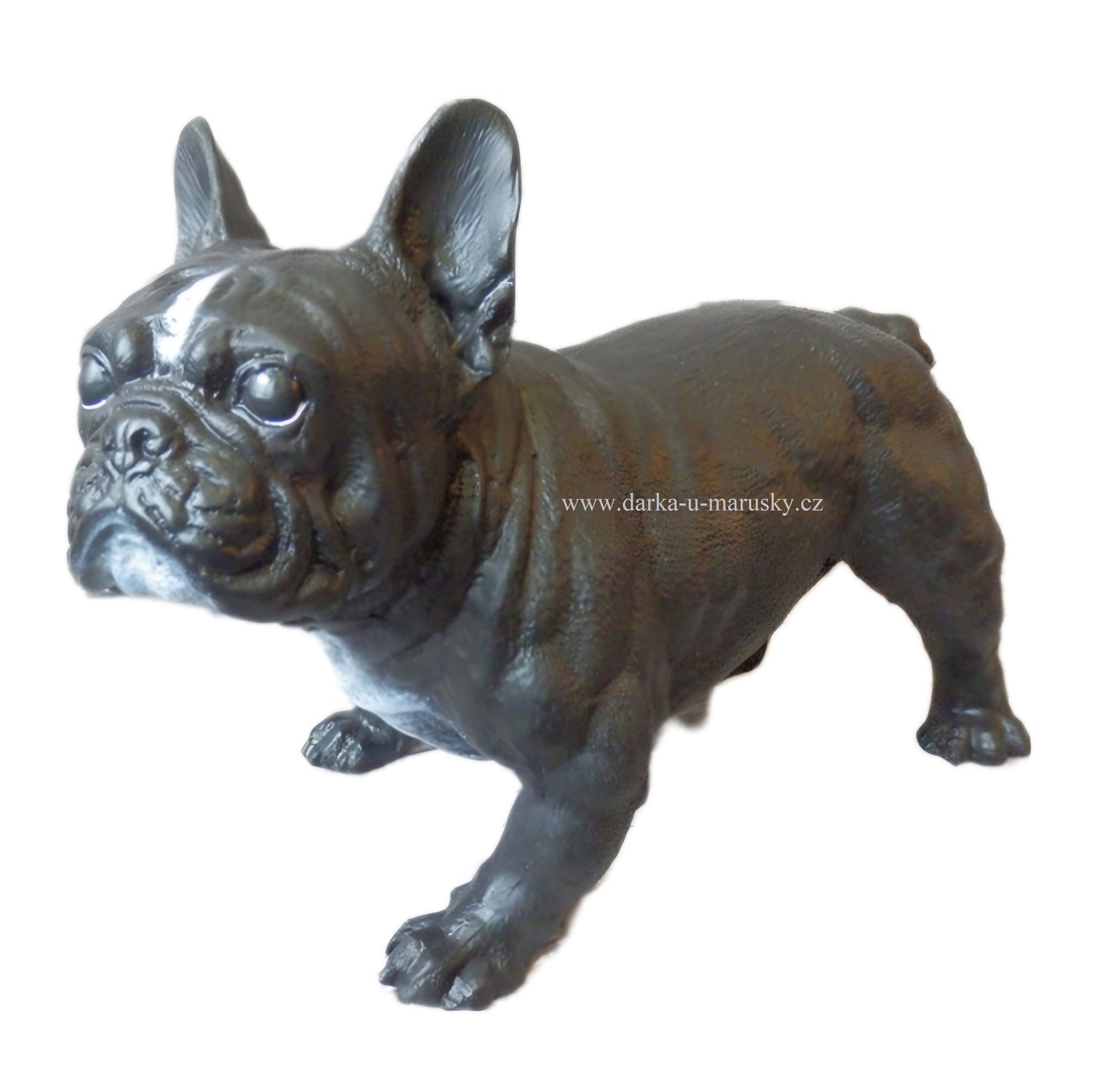 Pes - Buldoček černý Maxi - ručně malovaný