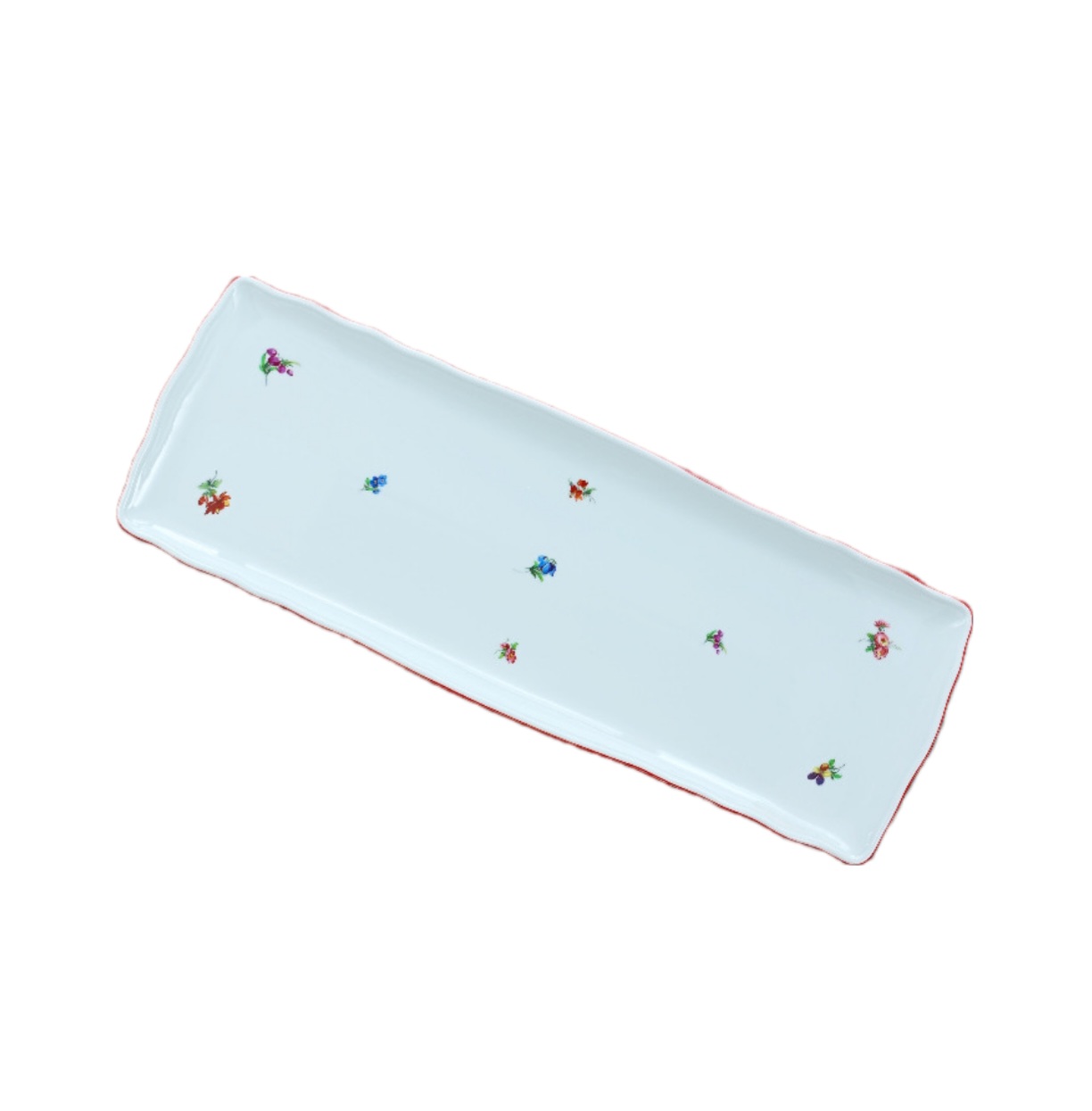 Podnos štrúdlák 45cm - Rokoko rakouská házenka s červenou linkou