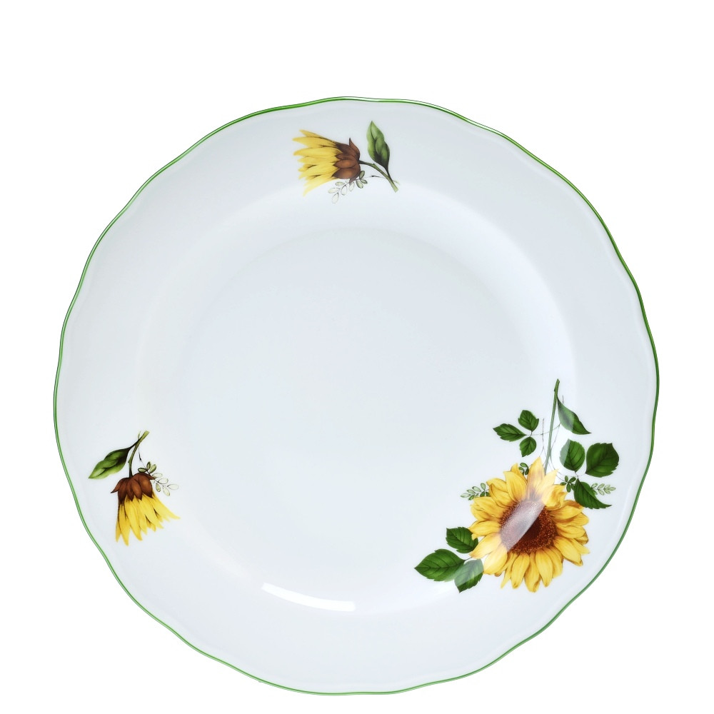 Talíř mělký 24 cm Rokoko Slunečnice (Sada 6ti kusů)