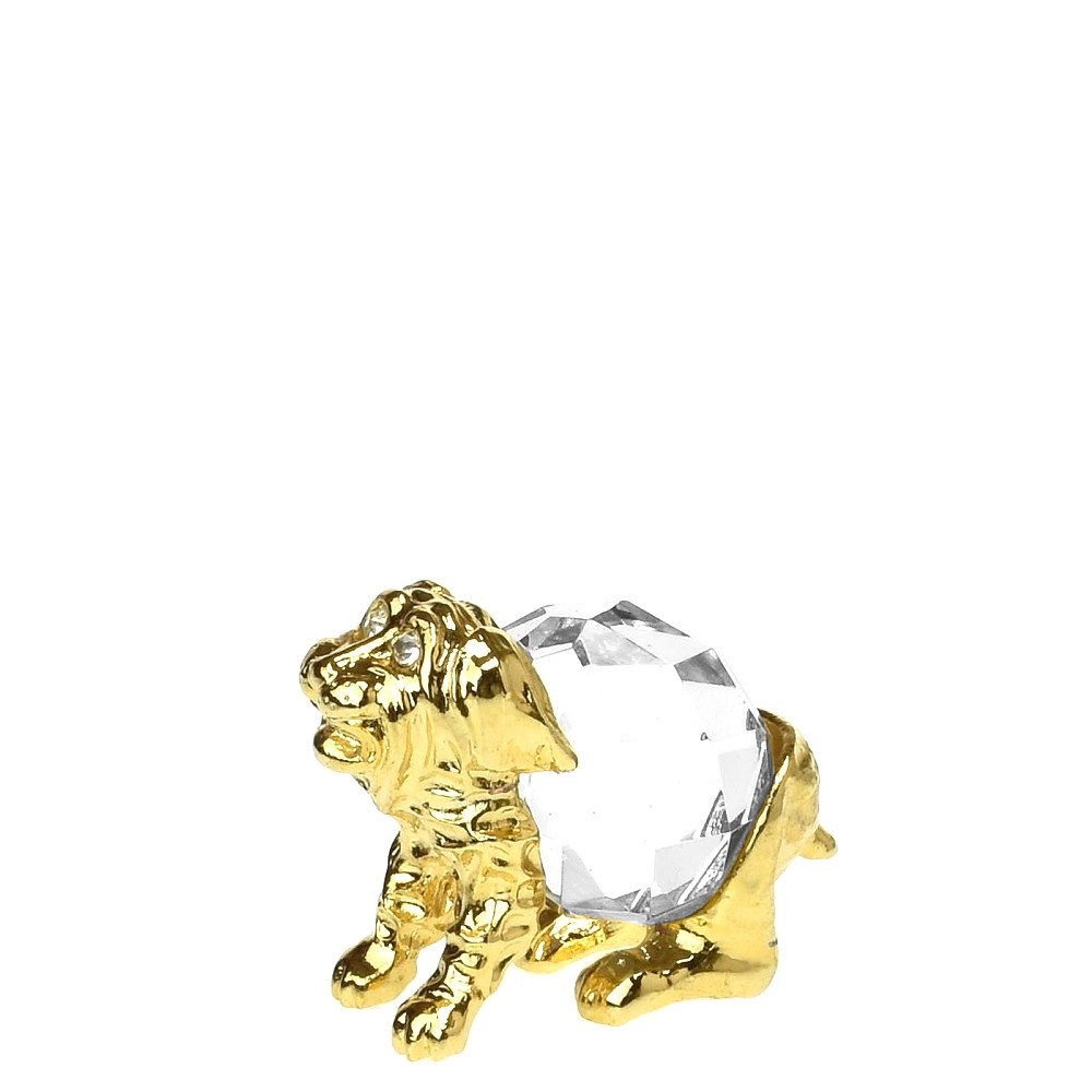 Buldoček 3,7 cm gold ( figurka pejska)