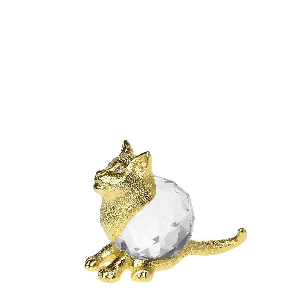 Kočka 3,1 cm gold ( figurka pro radost)