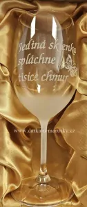 Číše na víno - Jediná sklenka spláchne tisíce chmur