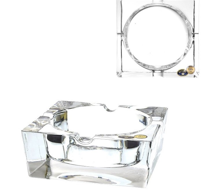 Popelník 14 cm čirý křišťál