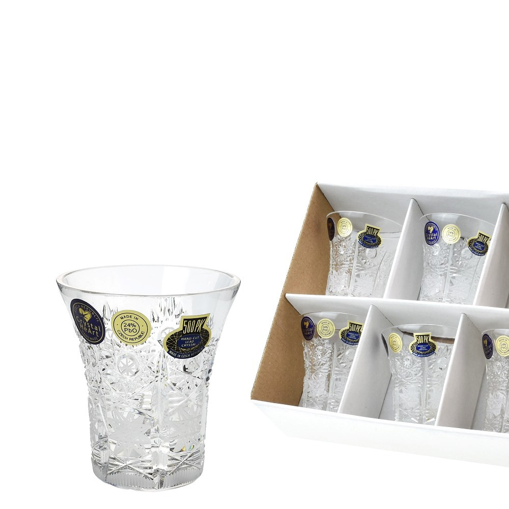Skleničky - čtvrtky na alkohol 50 ml bohatý brus 500PK sada 6 ks