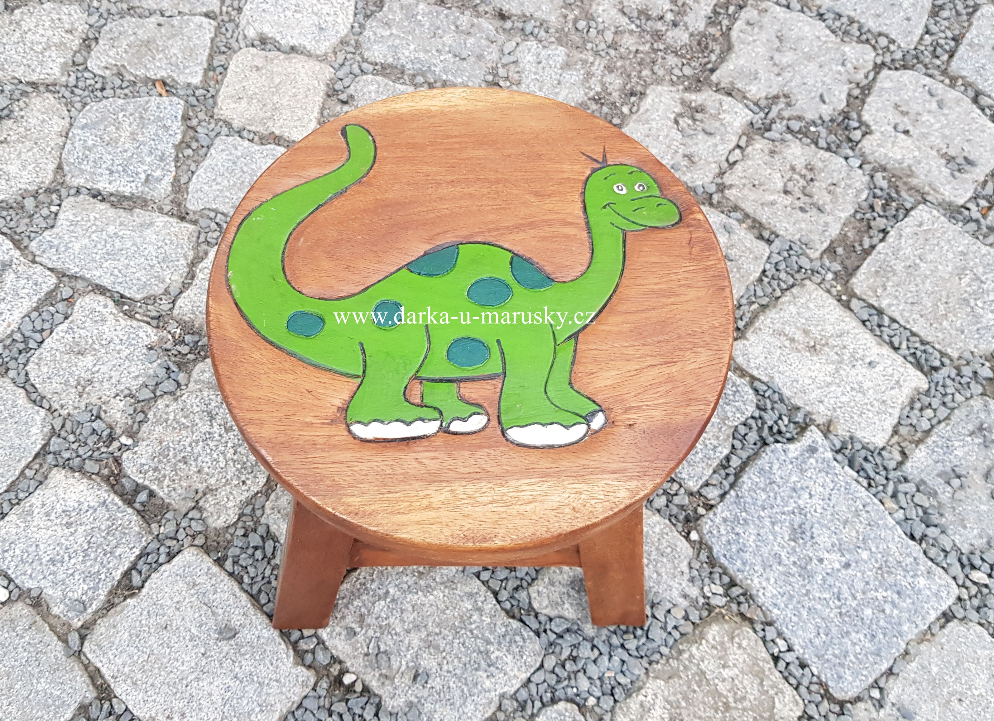 Dřevěná stolička / Dino Zelený