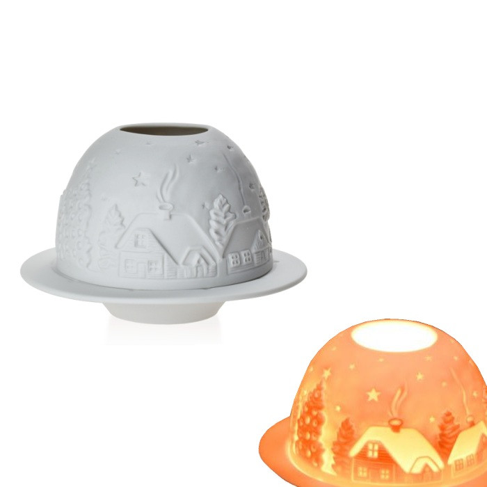 Porcelánový svícník - Domeček