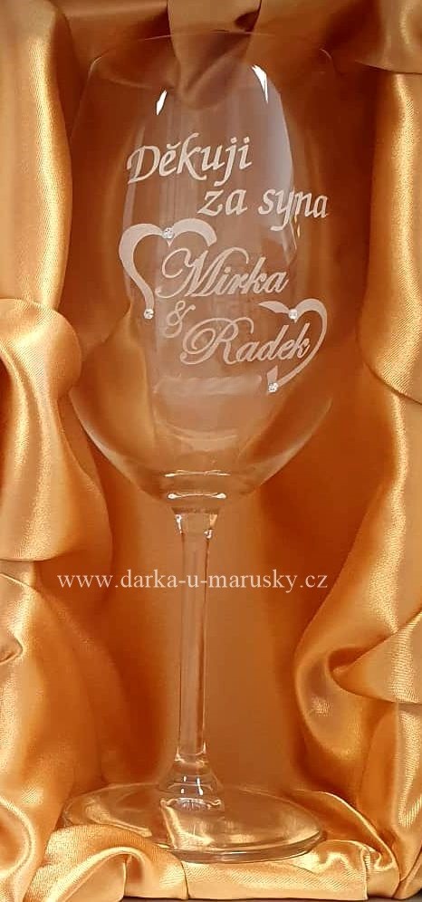 Číše na víno 560 ml - Děkuji za syna