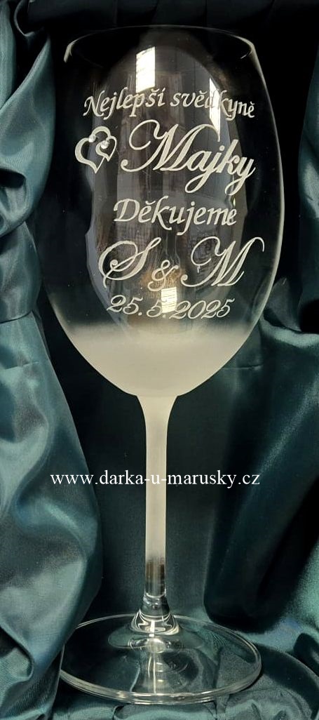 Číše na víno 560 ml - Nejlepší svědkyně