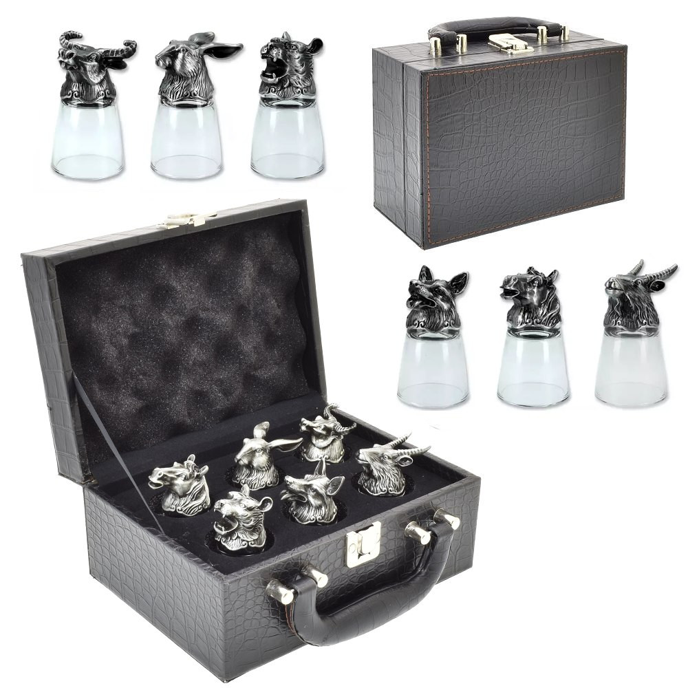 Set koštovek na destiláty 25 ml - Lovu zdar (stříbrná)