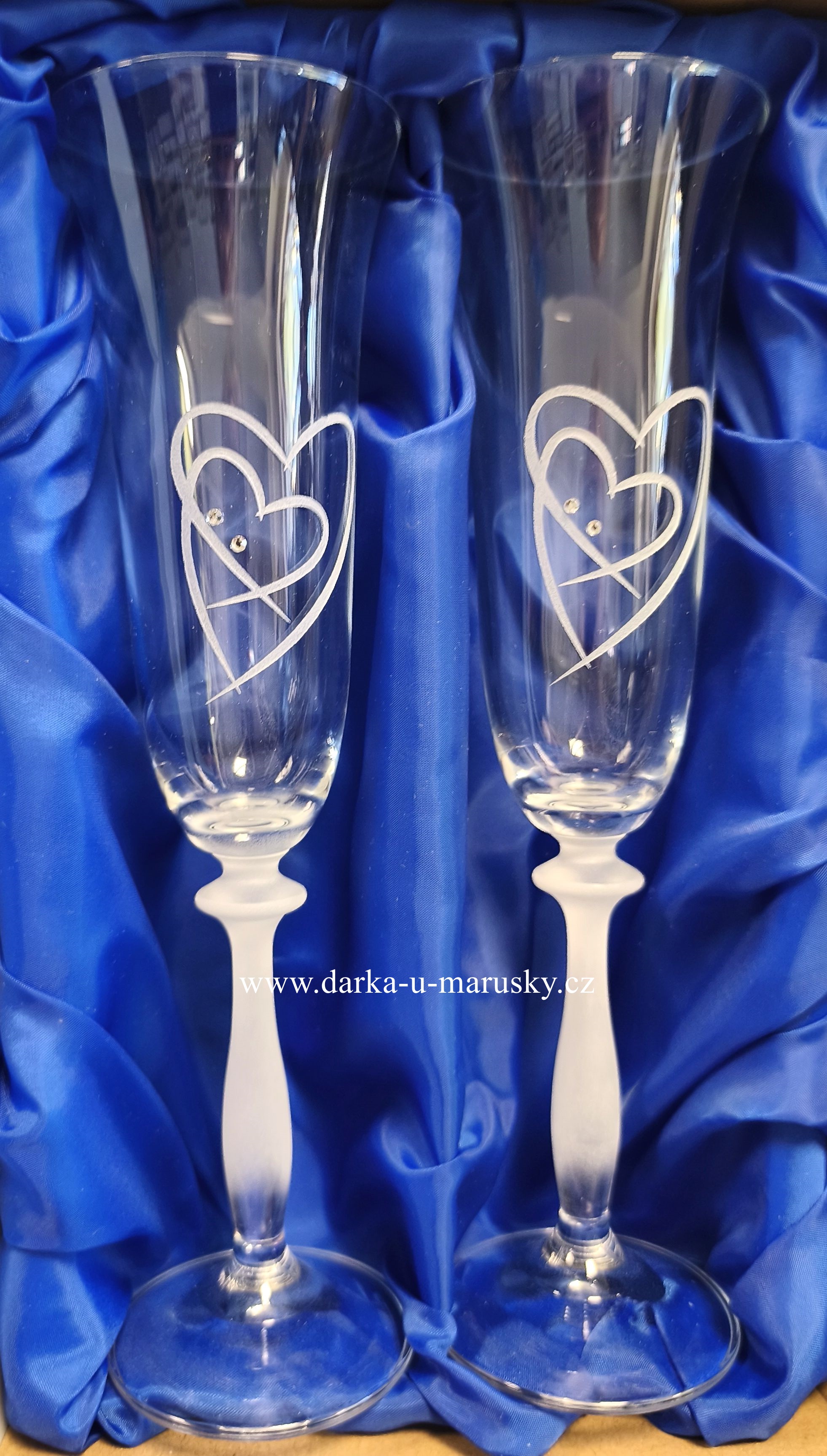 Svatební skleničky na sekt Angella - True love