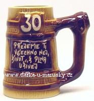 Keramický korbel kónický C JUBILEUM 30 s nápisem / Ž19