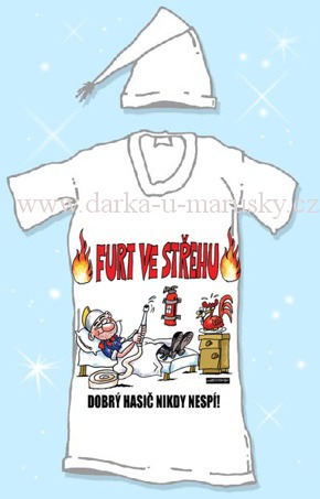Noční košile s čepičkou - Furt ve střehu