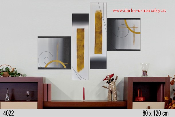 4-dílný obraz - 4022