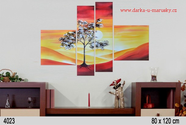 4-dílný obraz - 4023