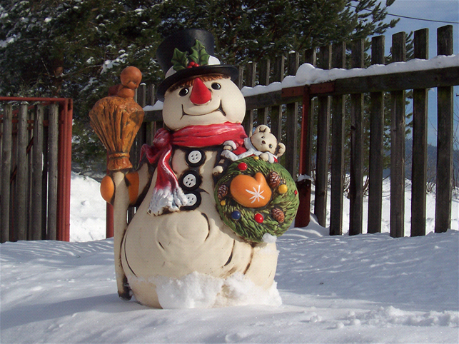 Sněhulák velký - Ručně malovaná venkoví keramika