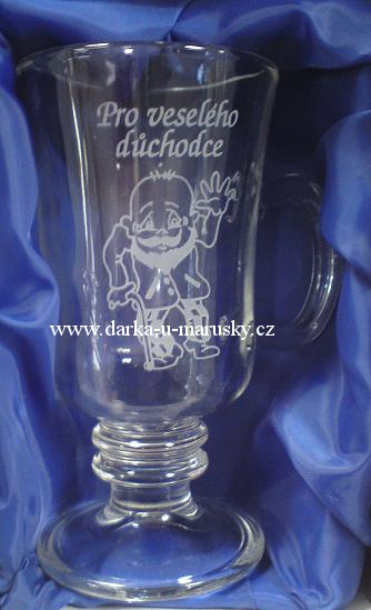 Pískovaná Venézie dekor- Pro veselého důchodce