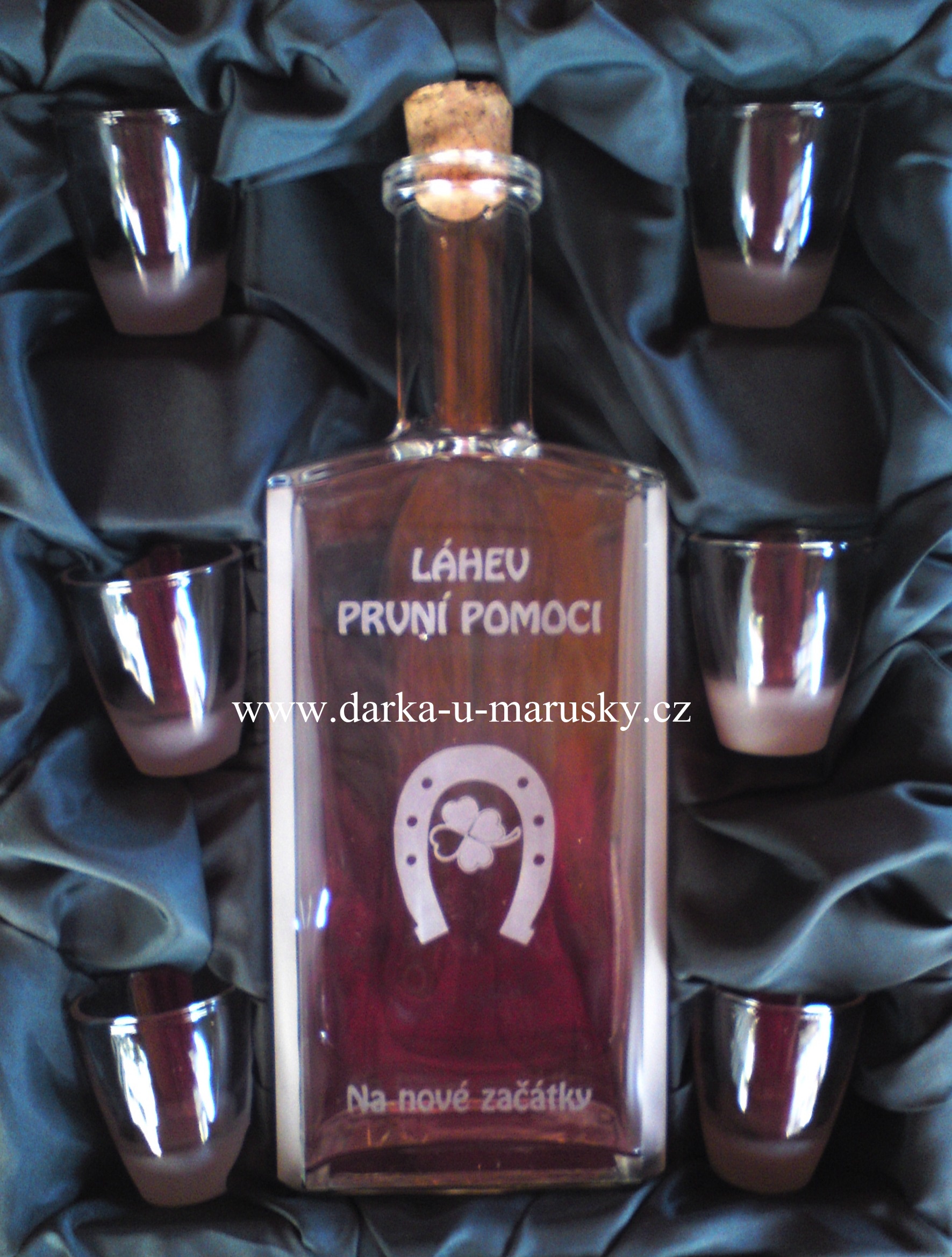 Pískovaná sada 6+1 Láhev první pomoci