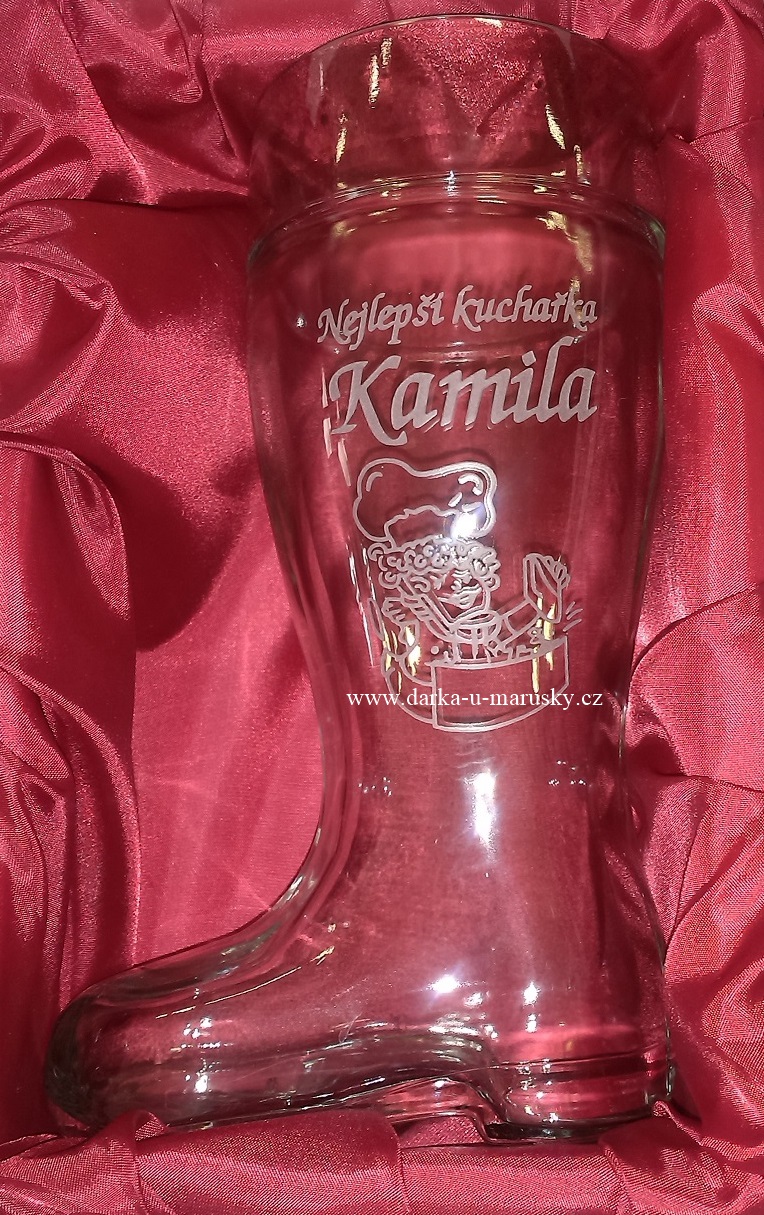 Pískovaný korbel bota - Kuchařka