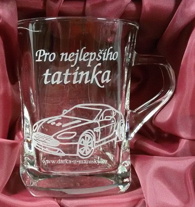 Pískovaný hrníček Geo nízký - Pro nejlepšího tatínka