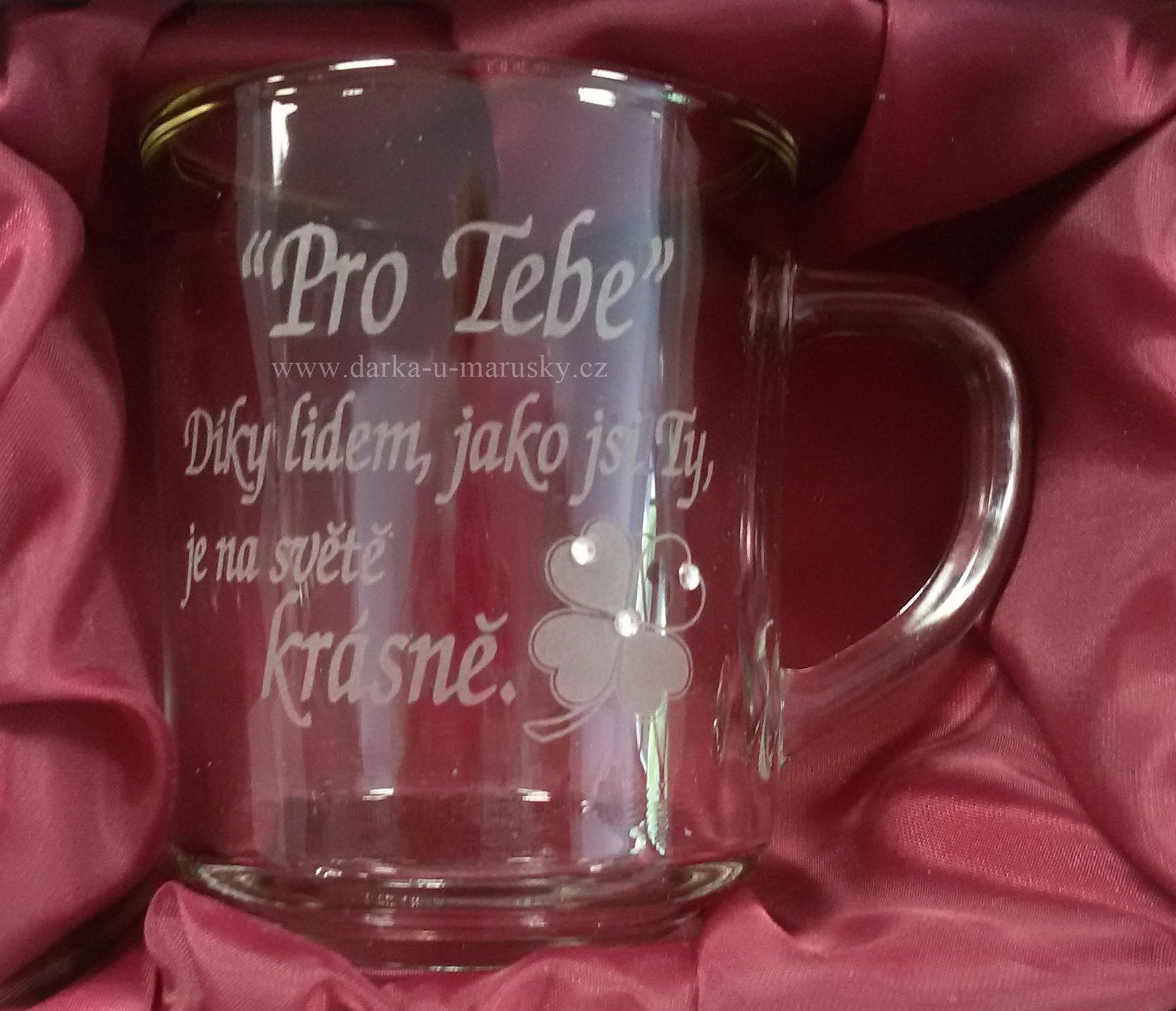 Pískovaný hrníček WIL z varného skla - 200ml - Pro Tebe
