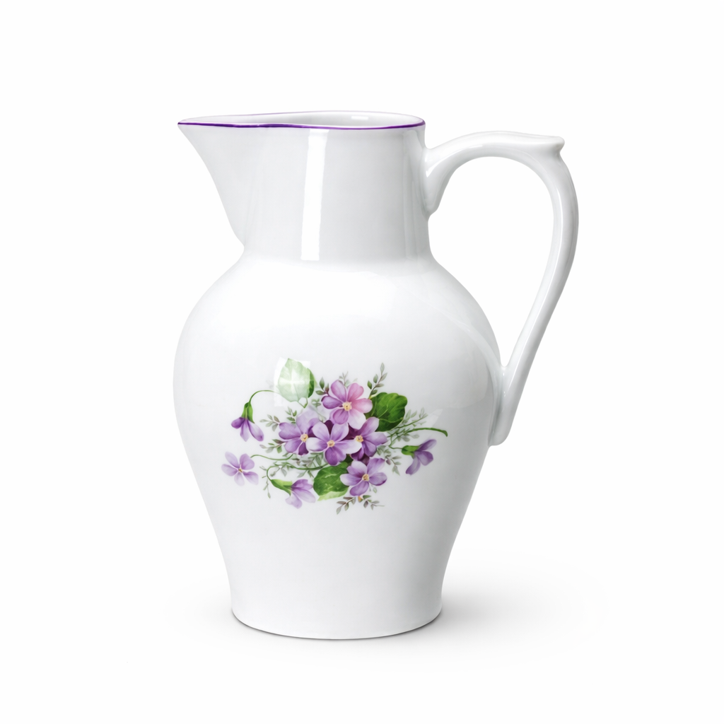 Porcelánový džbán fialky 900ml