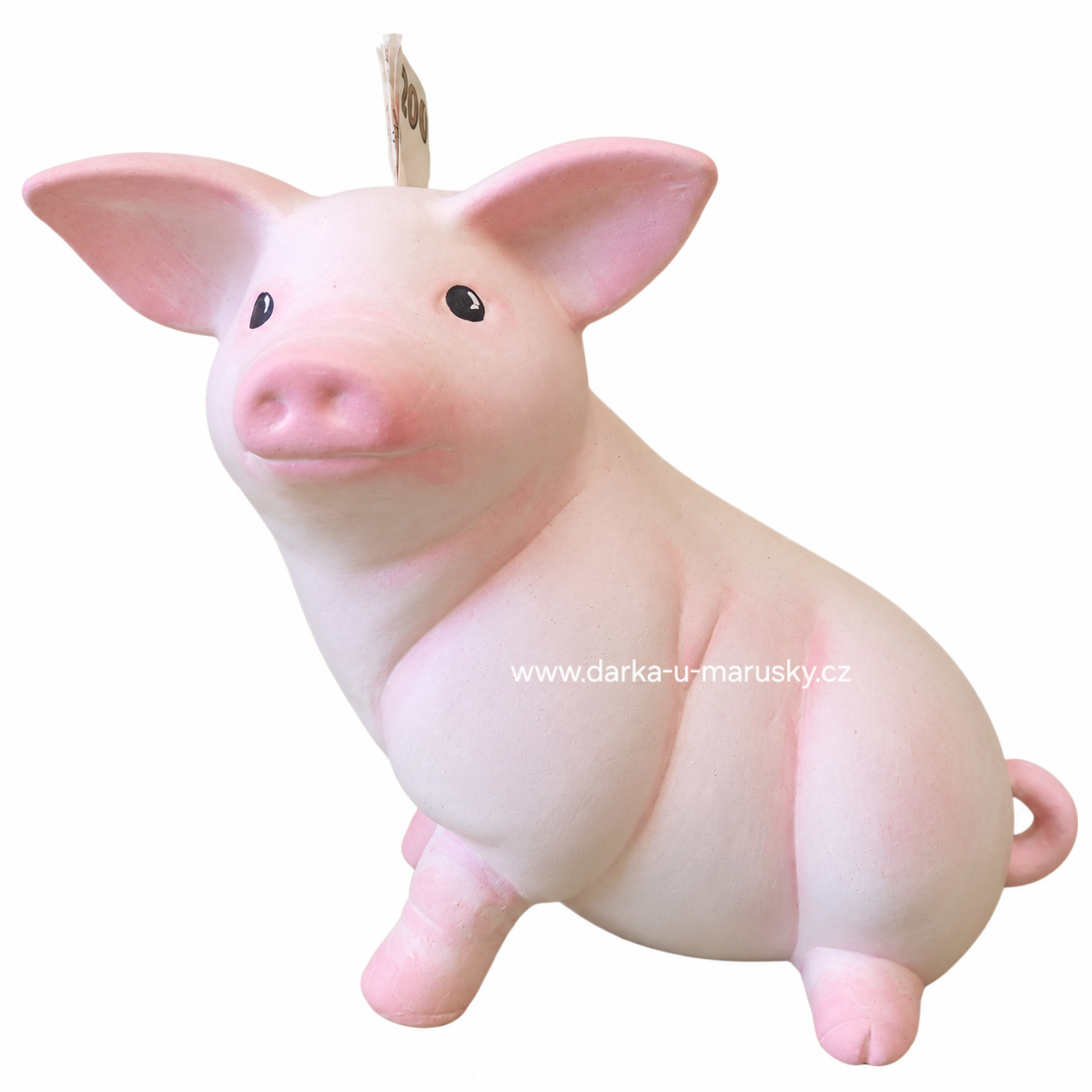 Pokladnička prasátko sedící růžové 15/488