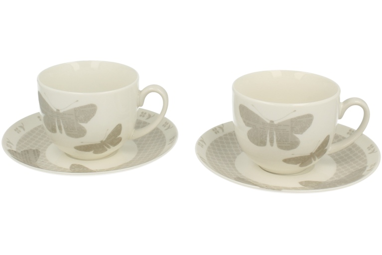 Porcelánová přátelská souprava 250ml s dekorem motýlků