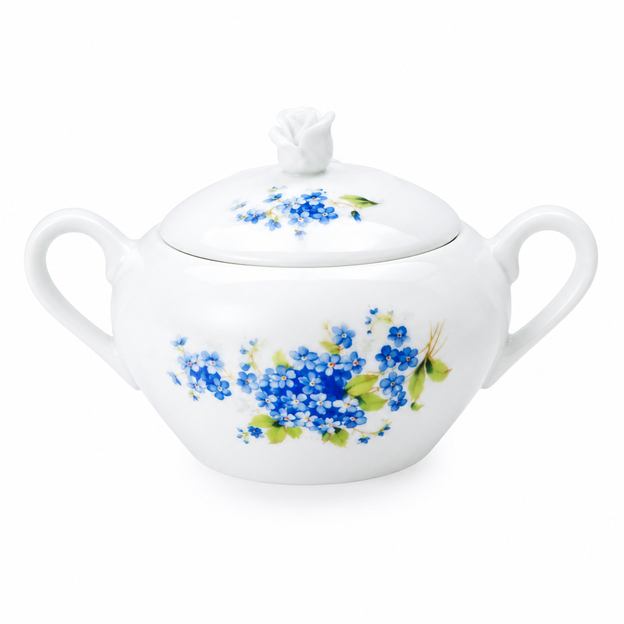 Cukřenka - porcelán - dekor pomněnky s oušky 300ml