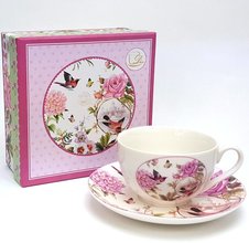 Porcelánový šálek s podšálkem v boxu 250ml - LOVE