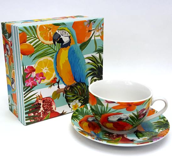 TROPIC - Porcelánový šálek s podšálkem v boxu 250ml