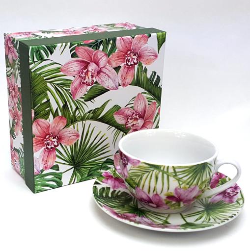 EXOTIC - Porcelánový šálek s podšálkem v boxu 250ml