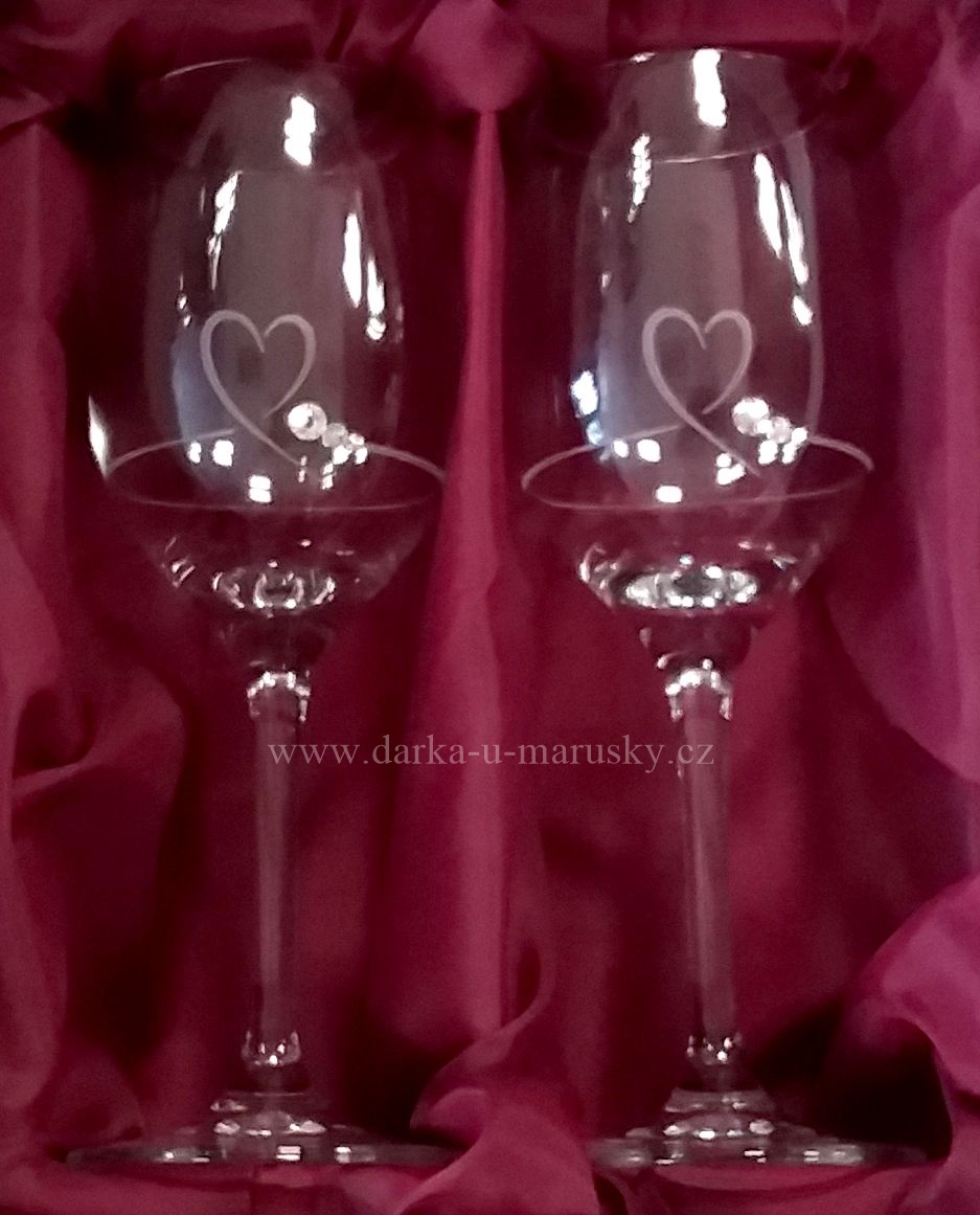 Skleničky na víno - 240ml - Magical love