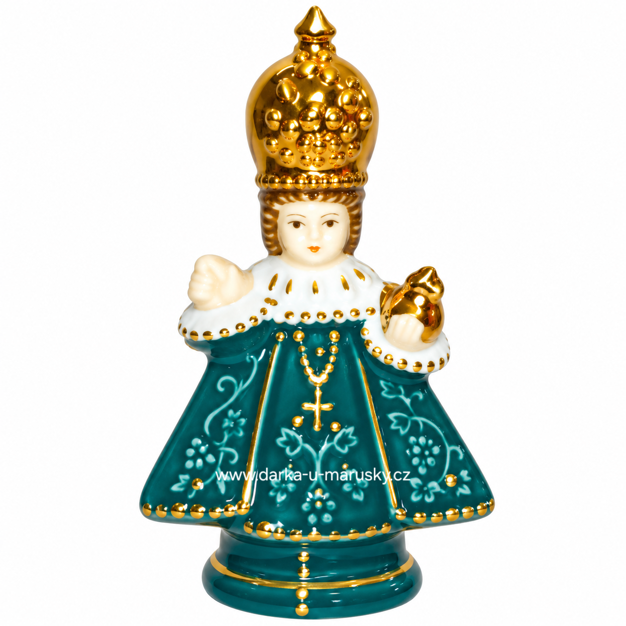 Pražské Jezulátko - zelené, výška 8,5 cm