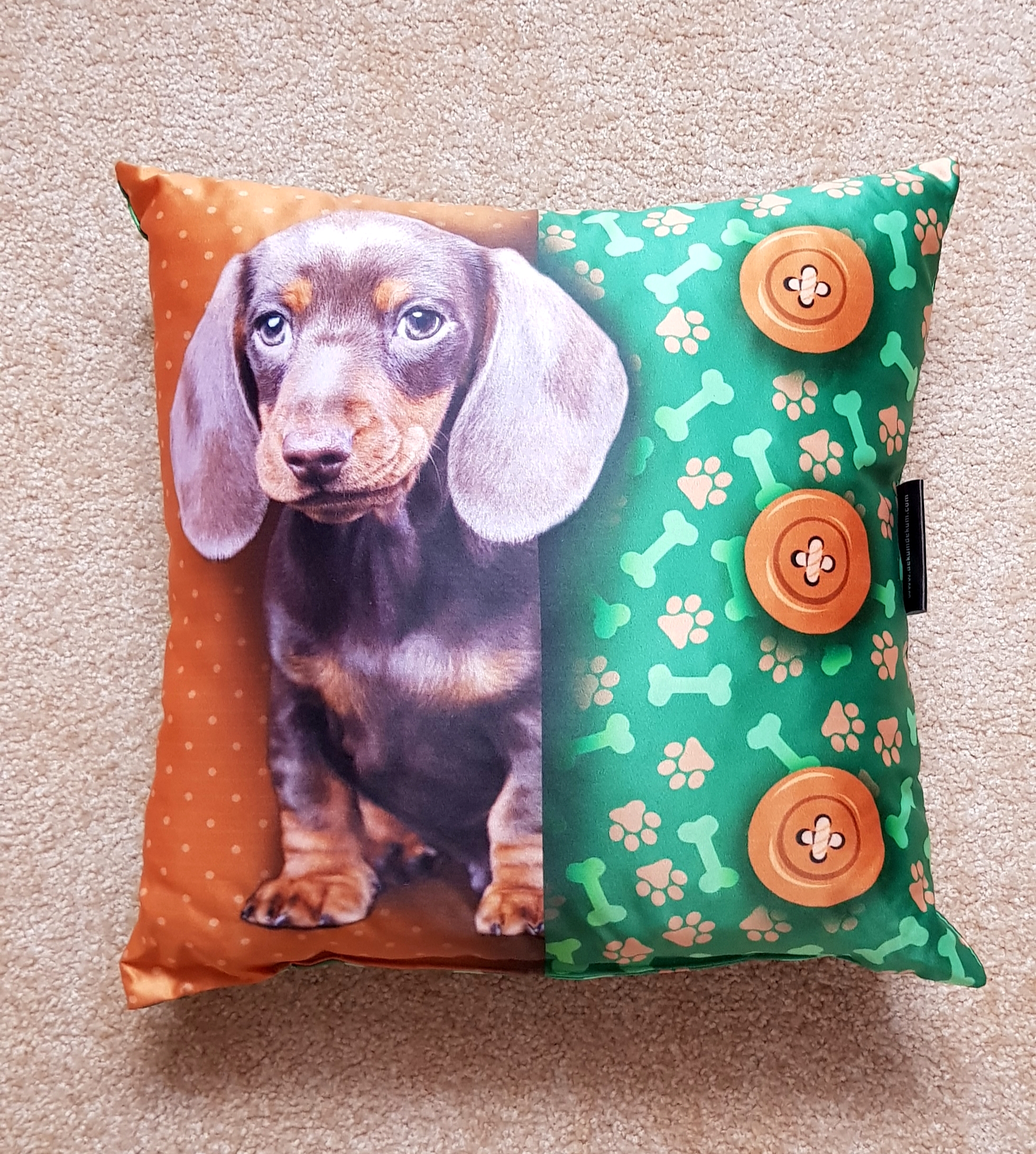 Polštář - Jezevčík - zelený